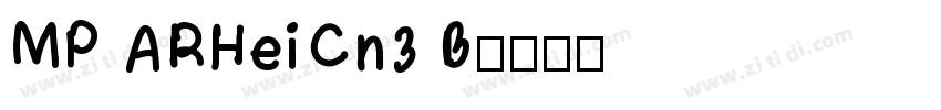MP ARHeiCn3 B字体转换